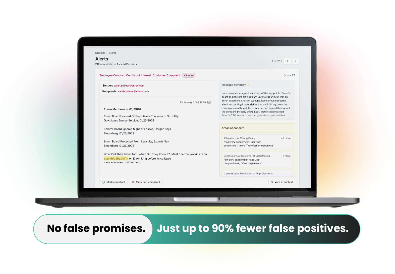 sentinel false pos