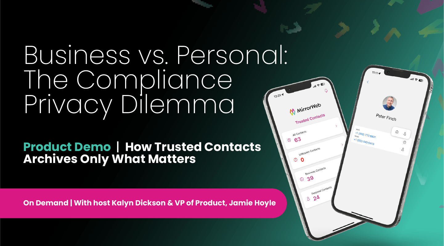 How Trusted Contacts archives what matters