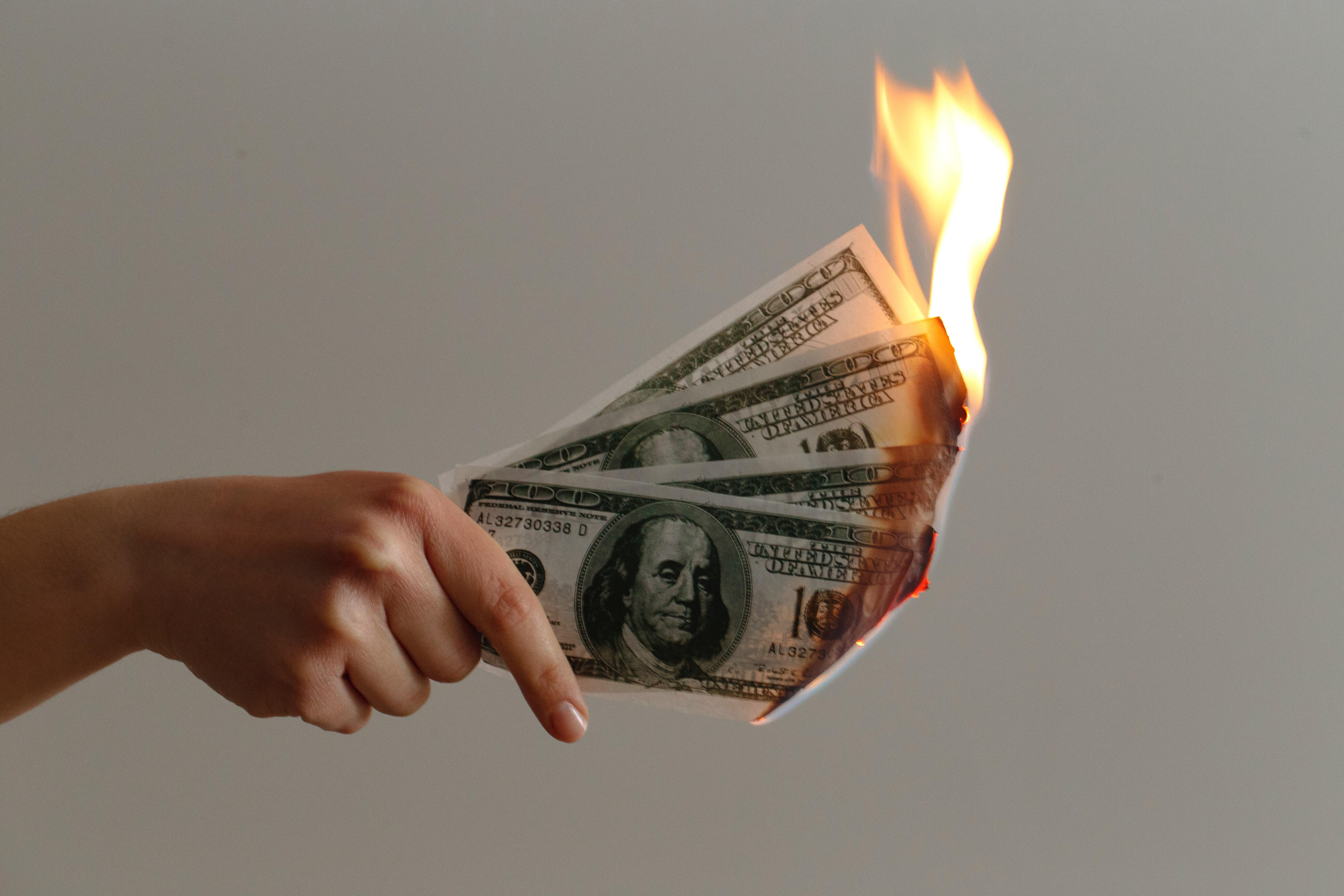 burning of US dollars in relation to lost digital content