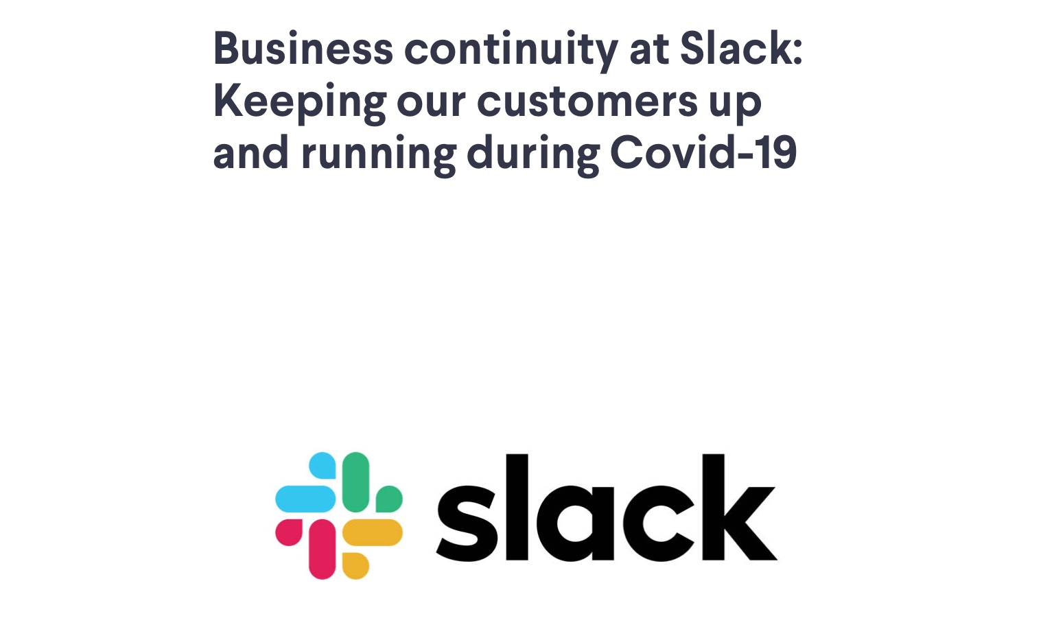 Slack / Digital Tool / Covid-19