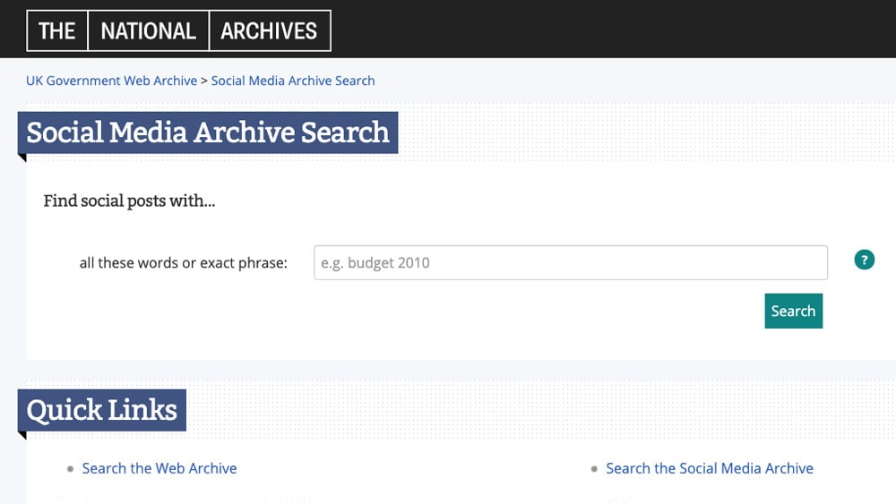 MirrorWeb and The National Archives relaunch the Social Media Archive!