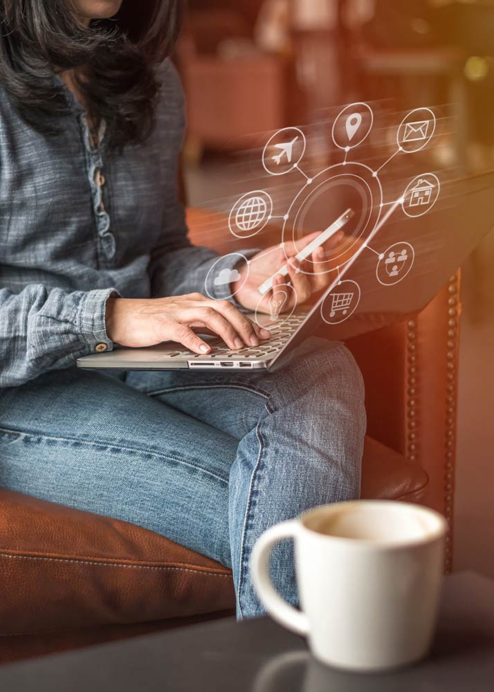 Customer using digital channels for purchase