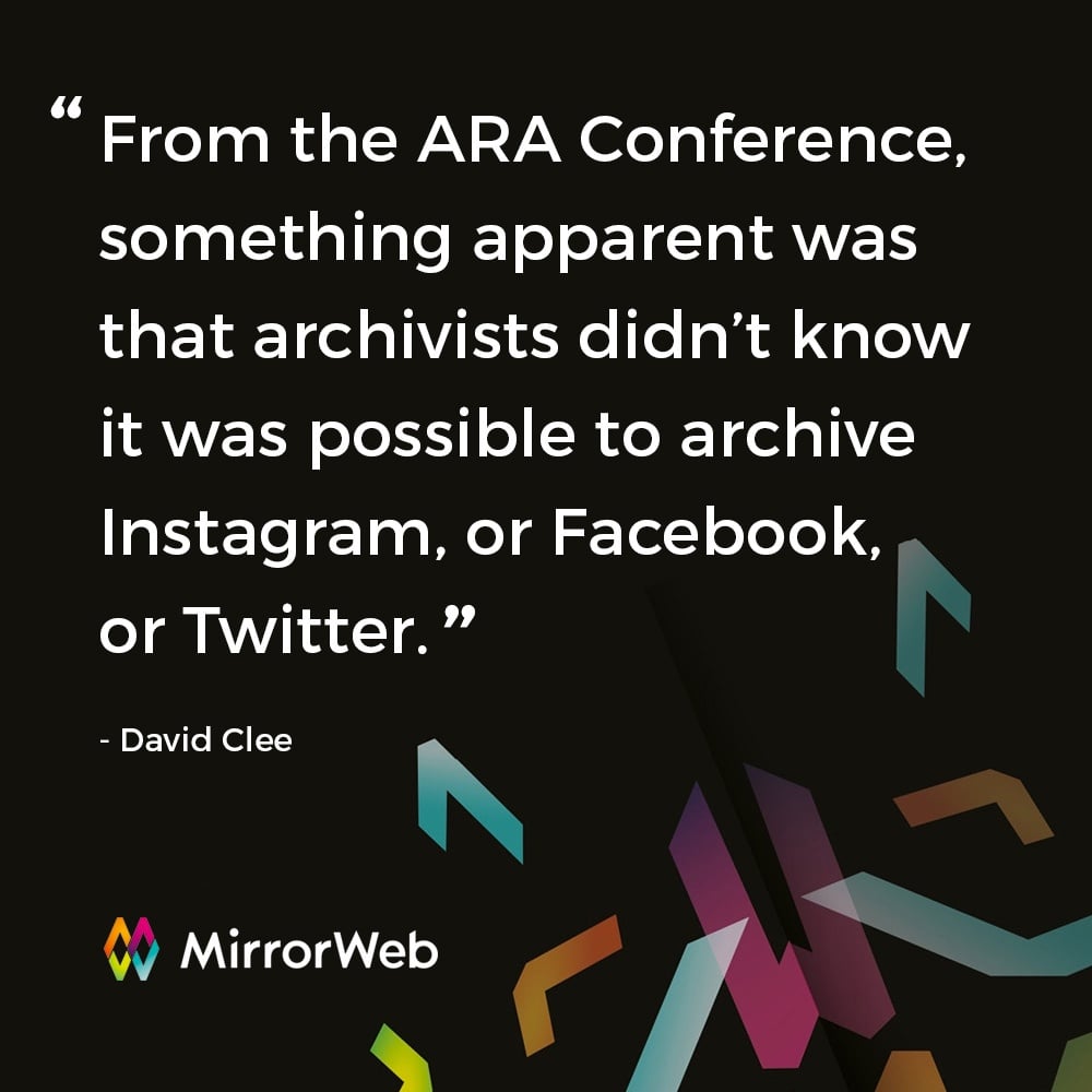 Archivists didn't know it's possible to archive social media