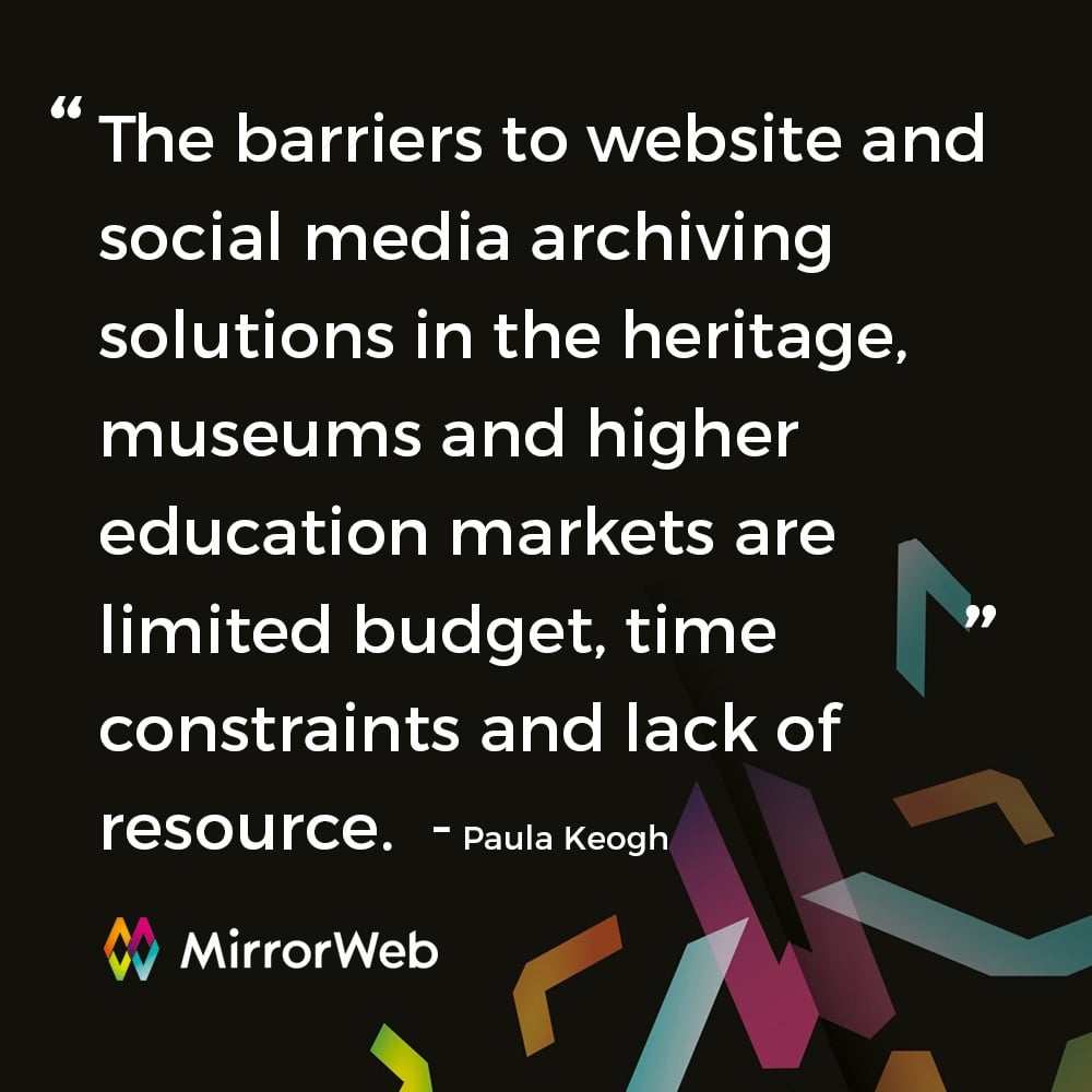 Barriers to web and social archiving