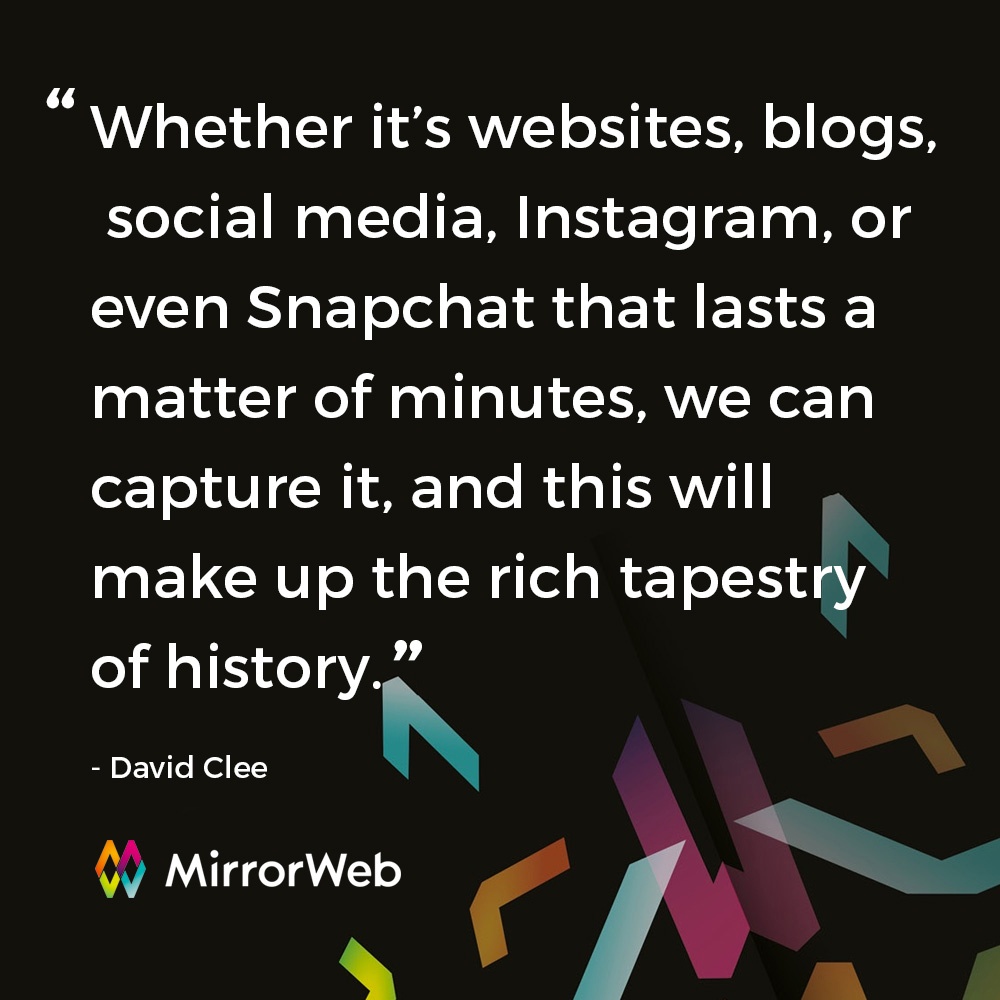 Digitally archiving Snapchat, social media and websites