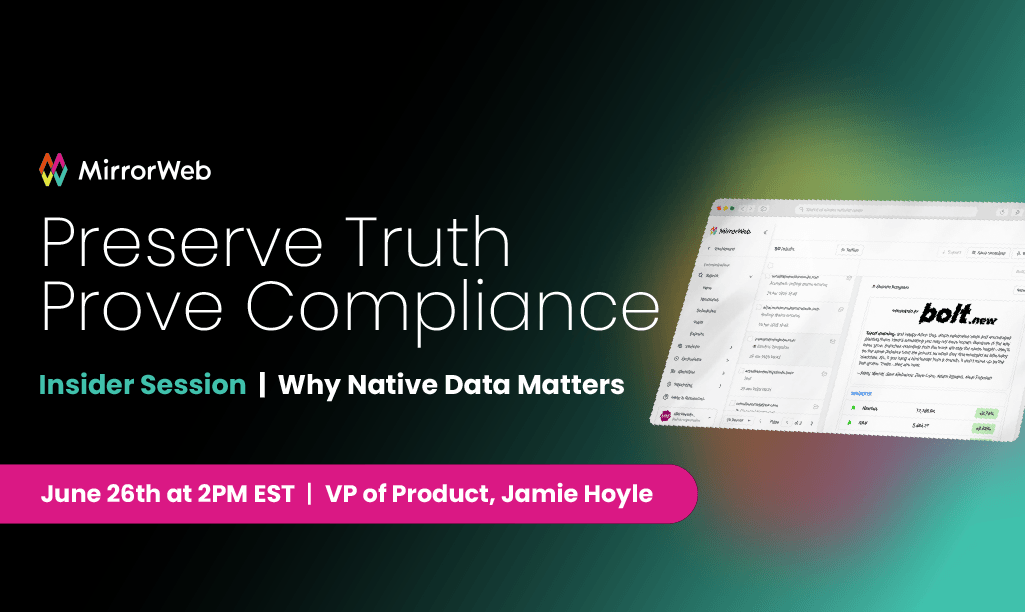 Why native data matters
